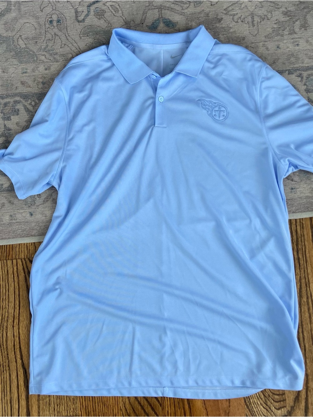Nike Light Blue Tennessee Titans Polo Large NWOT
